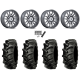 Alliance 337 Deep Lug 44x11.2-24 (8-ply) Tires on MSA M55 Commander Platinium Machined Wheels