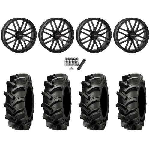 Alliance 337 Deep Lug 44x11.2-24 (8-ply) Tires on System 3 Offroad ST-3 Matte Black Wheels