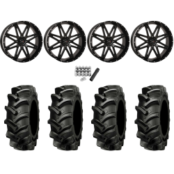 Alliance 337 Deep Lug 44x11.2-24 (8-ply) Tires on System 3 Offroad ST-7 Gloss Black (24x9) Wheels