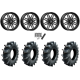 Assassinator Mud Tires 40x10-24 on American Force K07 Energy Black Forged Wheels