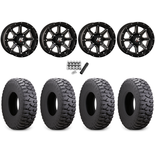 Atturo Trail Blade Boss 30x10-14 (8ply) Radial Tires on High Lifter HL4 Gloss Black Milled Wheels