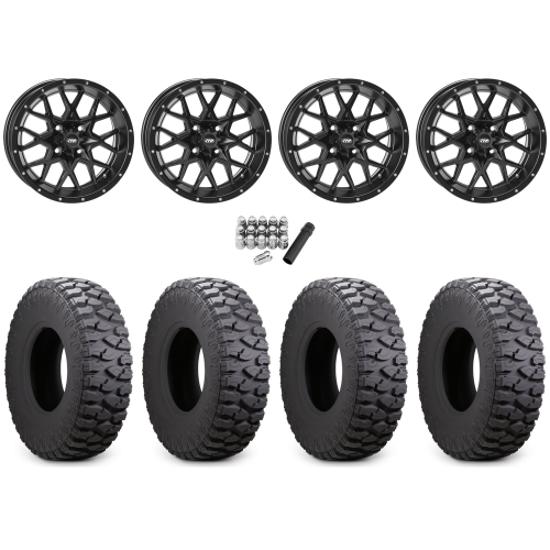 Atturo Trail Blade Boss 30x10-14 (8ply) Radial Tires on ITP Hurricane Satin Black Wheels