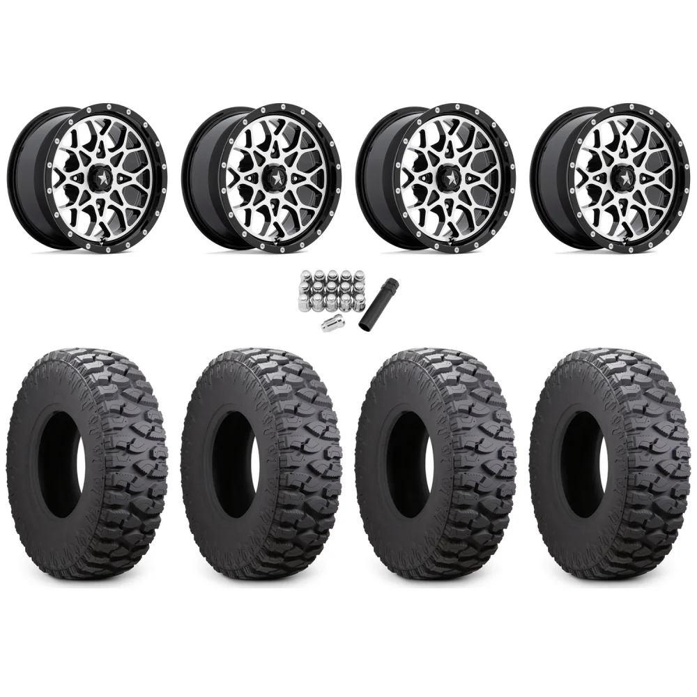 Atturo Trail Blade Boss 30x10-14 (8ply) Radial Tires on MSA M45 Portal Machined Wheels, complete kit