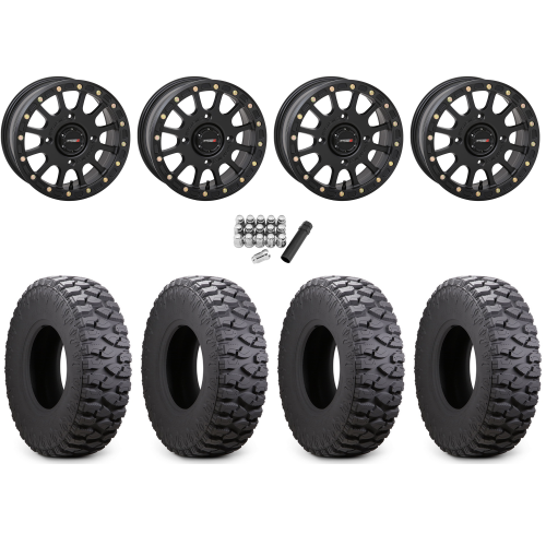 Atturo Trail Blade Boss 30x10-14 (8ply) Radial Tires on System 3 Offroad SB-5 Matte Black Beadlock Wheels