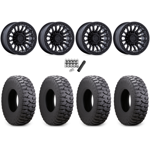 Atturo Trail Blade Boss 32x10-15 (8ply) Radial Tires on Fuel Rincon Blackout Beadlock Wheels