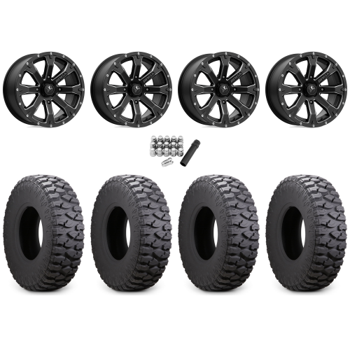 Atturo Trail Blade Boss 33x10-15 (8ply) Radial Tires on MSA M42 Bounty Satin Black Milled Wheels