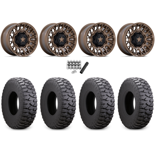 Atturo Trail Blade Boss 33x10-15 (8ply) Radial Tires on MSA M50 Clubber Matte Bronze Wheels
