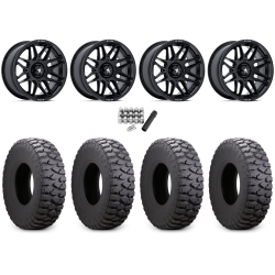 Atturo Trail Blade Boss 30x10-15 (8ply) Radial Tires on MSA M52 Radar Gloss Black Wheels