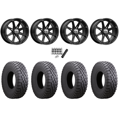 Atturo Trail Blade X/T 28x10-14 (8ply) Radial Tires on MSA M12 Diesel Gloss Black Wheels