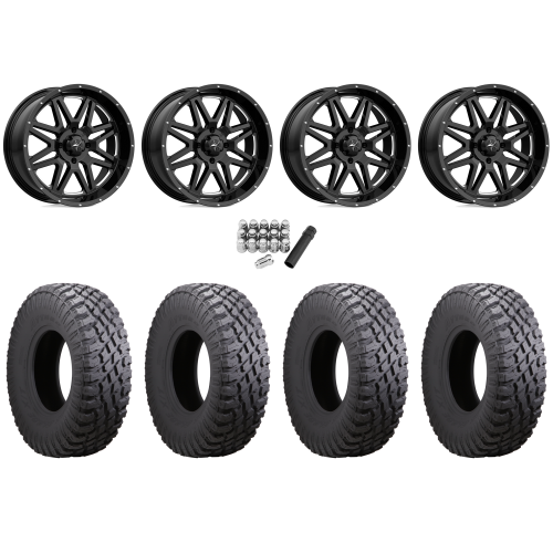 Atturo Trail Blade X/T 29x9-14 & 29x11-14 (8ply) Radial Tires on MSA M26 Vibe Gloss Black Milled Wheels