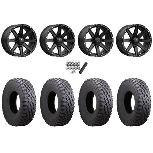 Atturo Trail Blade X/T 29x9-14 & 29x11-14 (8ply) Radial Tires on MSA M33 Clutch Satin Black Wheels