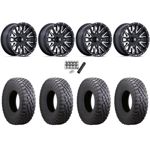 Atturo Trail Blade X/T 29x9-14 & 29x11-14 (8ply) Radial Tires on MSA M49 Creed Matte Black & Machined Wheels