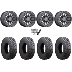 Atturo Trail Blade X/T 32x10-15 (8ply) Radial Tires on Fuel Cycle Gloss Gunmetal Wheels