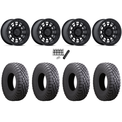 Atturo Trail Blade X/T 30x10-15 (8ply) Radial Tires on Fuel Cycle Matte Black Wheels