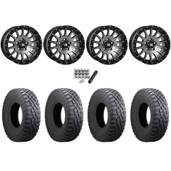 Atturo Trail Blade X/T 30x10-15 (8ply) Radial Tires on High Lifter HL25 Dark Tint Grey Wheels