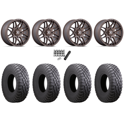Atturo Trail Blade X/T 35x10-15 (8ply) Radial Tires on MSA M52 Radar Matte Bronze Wheels