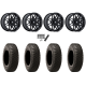 BFGoodrich Mud-Terrain KM3 30x10-15 (8ply) Radial Tires on MSA M52 Radar Gloss Black Wheels