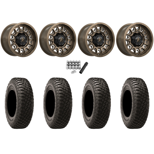 BFGoodrich Mud-Terrain KM3 30x10-15 (8ply) Radial Tires on MSA M55 Commander Gloss Bronze Milled Wheels