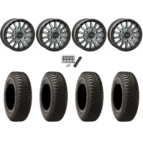 BFGoodrich Mud-Terrain KM3 30x10-15 (8ply) Radial Tires on SB-8 Brushed Grey Beadlock Wheels