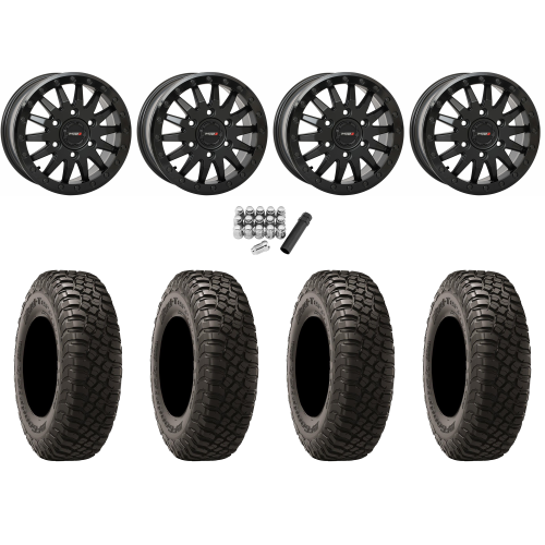 BFGoodrich Mud-Terrain KM3 30x10-15 (8ply) Radial Tires on SB-8 Matte Black Beadlock Wheels