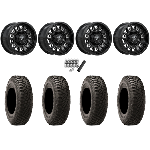 BFGoodrich Mud-Terrain KM3 32x10-15 (8ply) Radial Tires on MSA M55 Commander Gloss Black Milled Wheels
