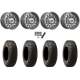 BFGoodrich Mud-Terrain KM3 32x10-15 (8ply) Radial Tires on MSA M55 Commander Platinum Machined Wheels