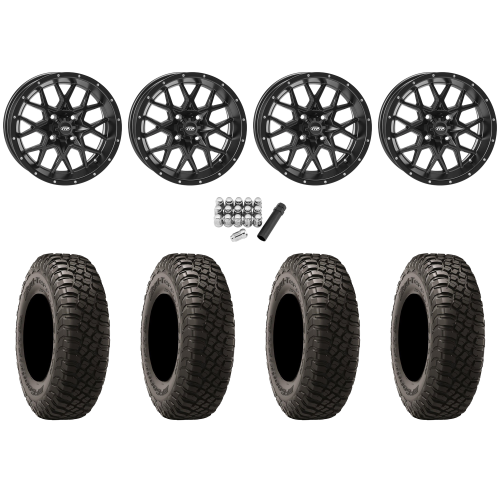 BFGoodrich Mud-Terrain KM3 35x11-15 (8ply) Radial Tires on ITP Hurricane Satin Black Wheels