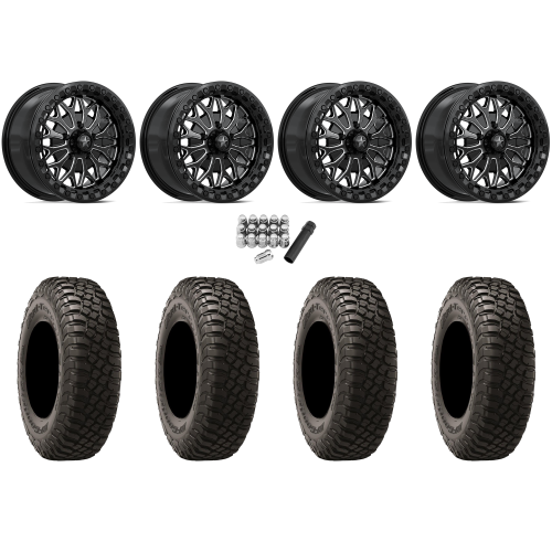BFGoodrich Mud-Terrain KM3 30x10-15 (8ply) Radial Tires on MSA M53 Bolo Gloss Black Milled Beadlock Wheels