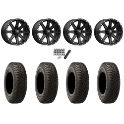 BFGoodrich Mud-Terrain KM3 35x11-15 (8ply) Radial Tires on MSA M33 Clutch Satin Black Wheels