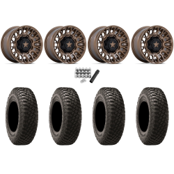 BFGoodrich Mud-Terrain KM3 35x11-15 (8ply) Radial Tires on MSA M50 Clubber Matte Bronze Wheels