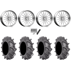 BKT AT 171 33x9-20 Tires on American Force K03 Alpine Polished Forged Wheels