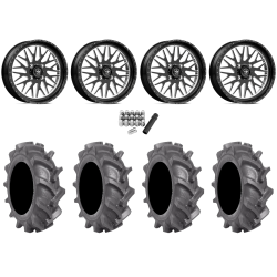 BKT AT 171 35x9-20 Tires on American Force K10 Trace Black Forged Wheels