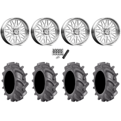 BKT AT 171 35x9-20 Tires on American Force K10 Trace Polished Forged Wheels