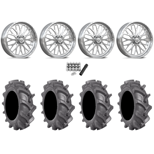 BKT AT 171 35x9-20 Tires on American Force K13 Invader Polished Forged Wheels