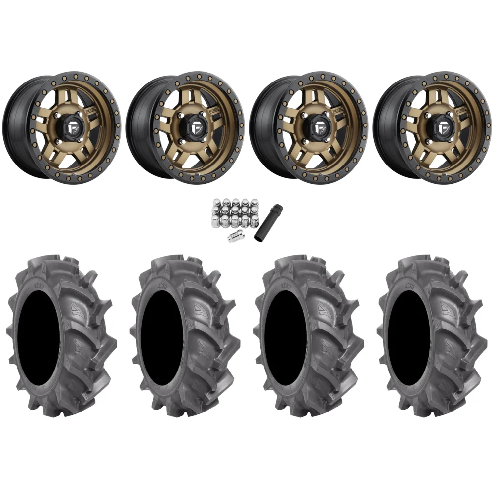 BKT AT 171 30x9-14 Tires on Fuel Anza D583 Bronze Wheels, complete kit