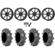 BKT AT 171 33x9-20 Tires on HL4 Gloss Black Machined Wheels