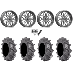 BKT AT 171 35x10-18 Tires on MSA M47 Sniper Gunmetal Milled Wheels