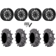 BKT AT 171 33x8-18 Tires on MSA M53 Bolo Gloss Black Milled Beadlock Wheels