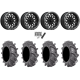 BKT AT 171 33x8-18 Tires on MSA M53 Bolo Matte Black Beadlock Wheels