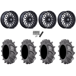 BKT AT 171 35x9-20 Tires on MSA M50 Clubber Matte Black DDT Wheels