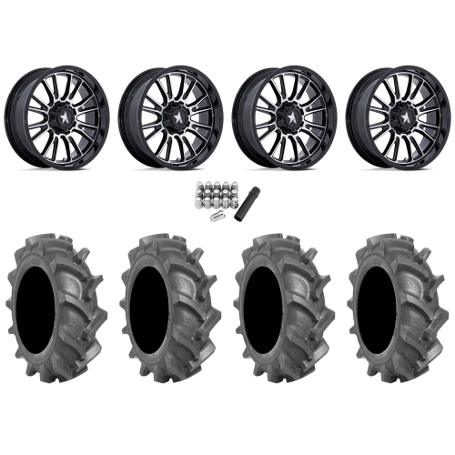 BKT AT 171 35x9-20 Tires on MSA M51 Thunderlips Machined Wheels BKT AT 171 35x9-20 Tires on MSA M51 Thunderlips Machined Wheels