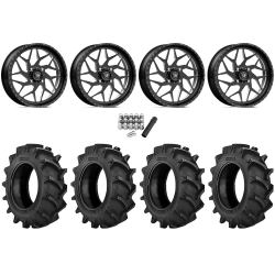 BKT TR 171 35x8.3-20 Tires on American Force K05 Coyote Black Forged Wheels