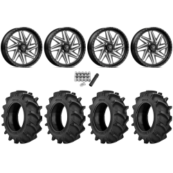 BKT TR 171 35x8.3-20 Tires on American Force K08 Carver Black Forged Wheels