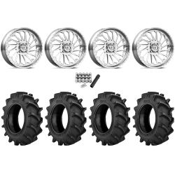 BKT TR 171 35x8.3-20 Tires on American Force K12 Shredder Polished Forged Wheels