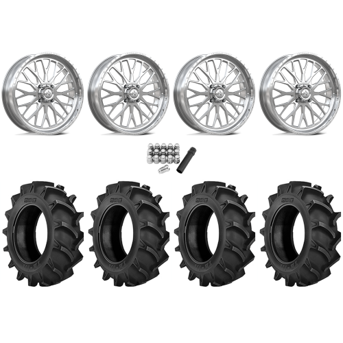 BKT TR 171 35x8.3-20 Tires on American Force K13 Invader Polished Forged Wheels