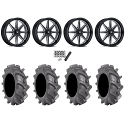 BKT AT 171 35x9-20 Tires on MSA M54 Spark Gloss Black Milled Wheels