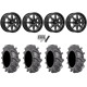 BKT AT 171 33x8-18 Tires on MSA M54 Spark Gloss Black Milled Wheels