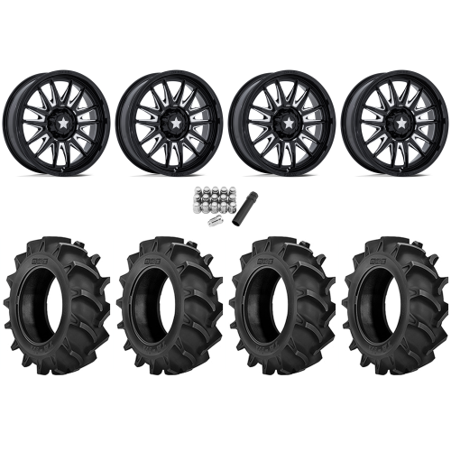 BKT TR 171 35x8.3-20 Tires on MSA M55 Commander Gloss Black Milled Wheels