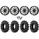 BKT TR 171 46x12.4-24 Tires on High Lifter HL21 Gloss Black Wheels