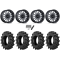BKT TR 171 47.6x13.6-24 Tires on MSA M55 Commander Matte Gunmetal (24x10) Wheels